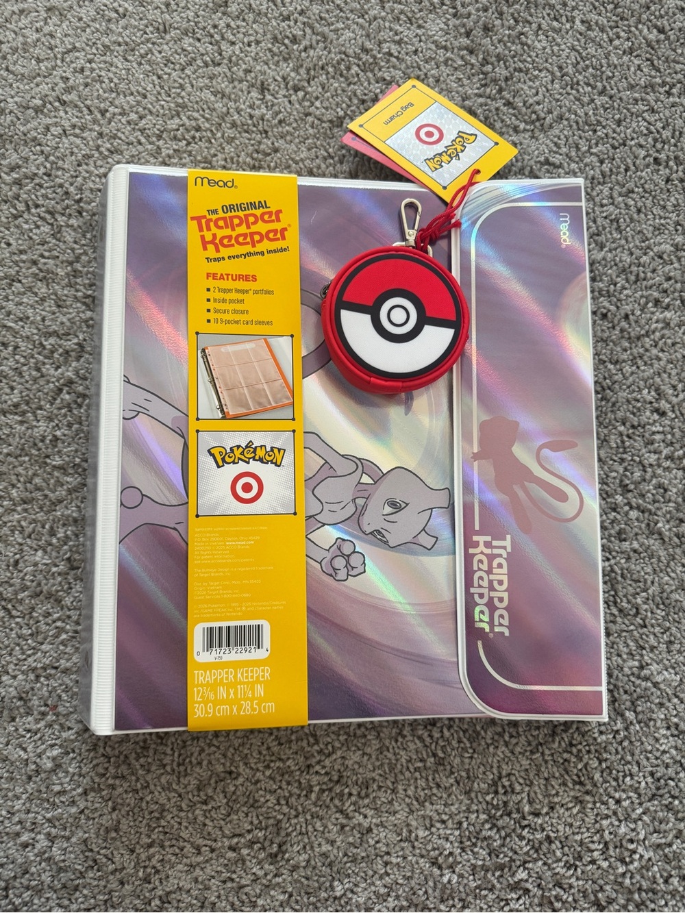 PokemonX Target Mead Trapper Keeper Mewtwo 30th Anniversary and Poke Ball BUNDLE